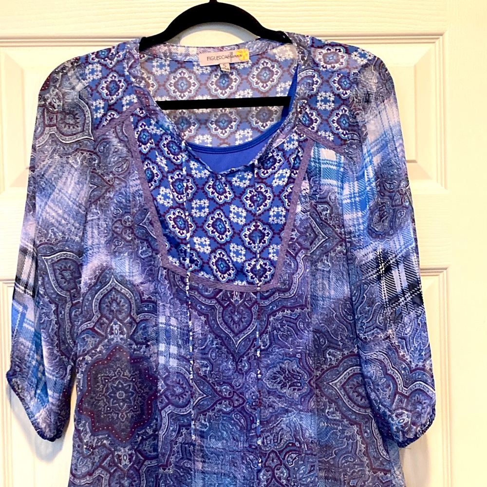 Tunika style blouse with under tank top